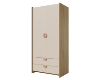 Шафа LEXI REG 2 Дуб кремона / Макадамія / Пудровий рожевий
розмір 83/198/60 cm