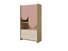 Шафа LEXI REG 6 Дуб кремона / Макадамія / Пудровий рожевий
розмір 83/151/40 cm