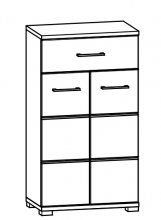 HOMELINE Тумба KOM2D1S/10/6
висота: 101 см
ширина: 55,8 см
глибина: 33 см