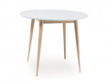 LARSON Стіл обідній SIGNAL
Розмір 90х90х76 см
матеріал МДФ
колір білий/ дуб