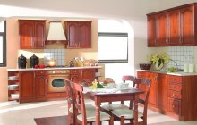 Секційний комплект кухні Nika,
фасад - ХВИЛЯ,
колір - вільха orange