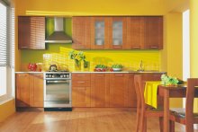 Кухня Nika 260,
фасад - EKRAN,
колір - вільха золота