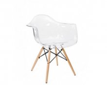 TWIST Стілець пластик
розмір 78х64х62 см
Стілець виконаний з білого матового пластику. Ніжки стільця виконані з дерева й металу