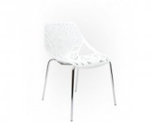 CORAL Стілець (Білий)
Колір білий. Ніжки стільця - із хромованого металу.
Габарити: 56х53х78 см