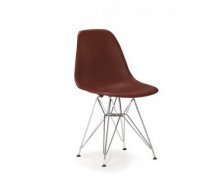 BRIGHT Стул  (Коричневый)
Стул выполнен из  матового пластика. Ножки стула выполнены из  металла.
Габариты:56х44х89 см