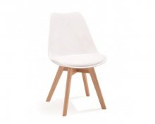 Стілець LEILA Білий.
Стілець виконаний з матового пластику й еко-шкіри. Ніжки із твердої деревини.
Габарити: 82х52х49 см