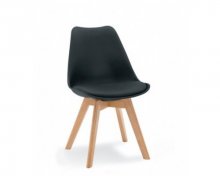 Стул LEILA Черный.
Стул выполнен из матового пластика и эко-кожи. Ножки из твердой древесины.
Габариты: 82х52х49 см