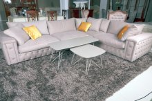 Стіл журнальний LYON b МДФ, сталь розмір 120*50*47*1.8 кольору: білий, мокко, капучино