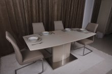  DALLAS Стол обеденный
стекло, МДФ
размер 140-180x85x76 см
цвет капучино