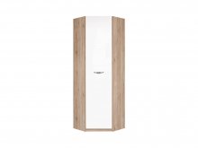 Шафа кутова Executive SZFN1D, розмір: шир.,вис.,глиб., 72,5/218,5/72,5см, колір : дуб Сан-Ремо світлий /білий глянець