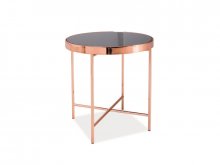 GINA C Стол журнальный
размер 45х45х43 см
материал стекло и металл
цвет медь/ черный

