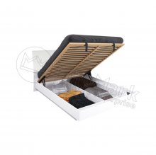 Спальня Рому RM-48-WB Ліжко з каркасом, м'якою спинкою й піднімальним механізмом 180, розмір: 1,90x2,16x1,06 м.