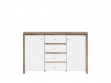  KASPIAN  KOM2D4S комод BRW
высота: 92 см
ширина: 143,5 см
глубина: 40,5 см
цвет дуб\ белый 