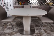 BOSTON Стол обеденный
размеры 110-150х110х76 см
цвет белый