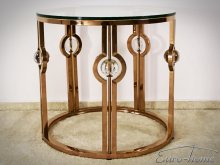 D366 Стіл журнальний
розмір 60х60х59 см
матеріал стекло й метав золото
колір прозорий