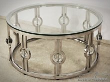 C366-1 Стол журнальный
размер 90х90х42 см
материал стекло и металл серебро