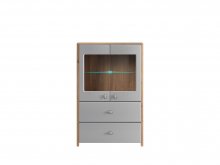 LEDA Вітрина низька REG2W2S
розмір 140х90х42 см
колір горіх золотий/ срібло