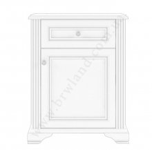 ВАЙТ Комод 1D1S Гербор
розмір 65х93х44 см
колір ясен сніжний/сосна срібна