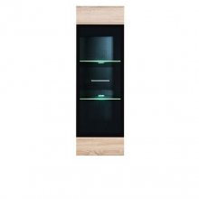 ВУШЕР Витрина навесная SFW1W/13/4 Гербор
размер 40х125х37 см
цвет дуб сонома/ черный глянец