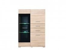 ВУШЕР Витрина REG1W2D2S/13/9 L/P Гербор
размер 90х127х37 см
цвет дуб сонома/ черный глянец