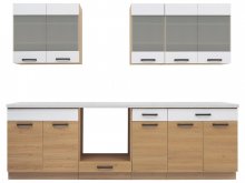 SEMI LINE Кухня 260 BRW
высота: 85,8 / 71,6 см
ширина: 260 см
глубина: 46 / 30 см