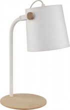 CLICK BIURKOWA Настольная  лампа 2879
размеры 44х34 см
материал металл, дерево, абажур
цвет белый