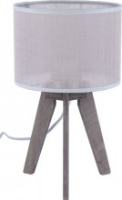 DOVE GRAY BIURKOWA Настільна лампа 2946
розміри 33х22 см
матеріал метал,дерево, абажур
колір сірий