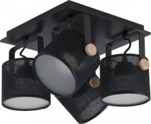 RELAX LED BLACK PLAFON Люстра 1394
розміри 21х33/33 см
матеріал метал, дерево, абажур
колір чорний