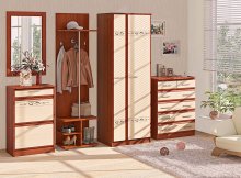 Передпокій ВТ-3922 Софт Комфорт Меблі
розмір 262х201х72 см
колір дуб молочний/ горіх