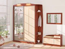 Передпокій ВТ-3929 Софт Комфорт Меблі
розмір 262х235х47 см
колір дуб молочний/ горіх