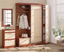 Передпокій ВТ-3923 Софт Комфорт Меблі
розмір 210х244х47 см
колір дуб молочний/ горіх