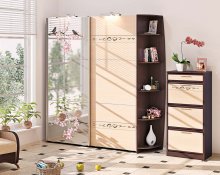 Передпокій ЄВРОПЕЙСЬКА ВТ-3903 Комфорт Меблі
розмір 230х220х62 см
колір дуб молочний/ венге