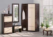 ГАНЬБИ-ТІК Передпокій ВТ-3943 КОМФОРТ МЕБЛІ
розмір 222х210х72 см
колір дуб молочний / венге