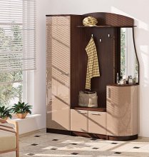 ГАНЬБИ-ТІК Передпокій ВТ-3964 КОМФОРТ МЕБЛІ
розмір 165х201х38 см
колір венге / медяний глянець