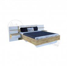 ASTI Кровать 1,6х2,0м с тумбами AS-36-WB
размеры 2730х2060х950 см
цвет дуб крафт-глянец белый