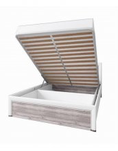 OLIVIA кровать 140 с подъемником крем / дуб ancona