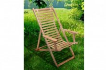Лежак, шезлонг садовий Мікс-Меблі Шезлонг "Пікнік" (натуральний) 