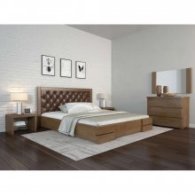 Двуспальная кровать Арбор Древ Регина Люкс, с подъемным механизмом 160x200 сосна