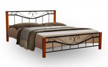 Ліжко Міленіум Вуд металева двоспальна Мікс Меблі 160x200