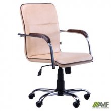 Крісло Самба-RC Хром горіх Мадрас голд беж з кантом 