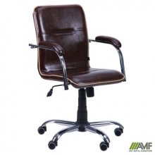 Крісло Самба-RC Хром Софт Мадрас дарк браун з кантом 