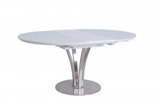 Стіл Олівер білий
розмір 120-160х120х75 см
матеріал сатин стекло й метав