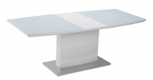 Стіл обідній Скай зі склом
розмір 120-160х80х75 см
колір білий