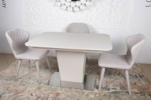 BARRIE стол обеденный
размер 120-160х40х76 см
цвет крем 