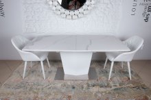 MICHIGAN Стол обеденный
размер 180-230х95х76 см
стеклокерамика
цвет белый