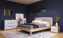 ДОМІНО Ліжко двомісне 160
тканина сучасна 1600x2000 дуб