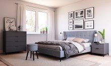 ГОЛИВ Ліжко двомісна 160
Розміри: 1830/1700x2150x1000
Колір корпуса: сірий
Матеріал корпуса: дерево/МДФ