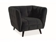 Крісло Signal Castello 1 velvet чорний (CASTELLO1V19)