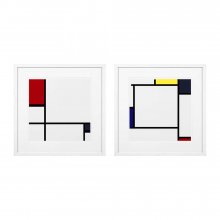 Prints Piet Mondrian set of 2