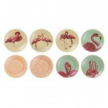 Wall Decoration Plates Flamingo set of 8